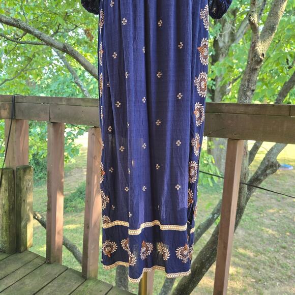 Matilda Jane Good Hart Boho Western Yellowstone Geo Print Smocked Midi Dress S - Picture 4 of 12